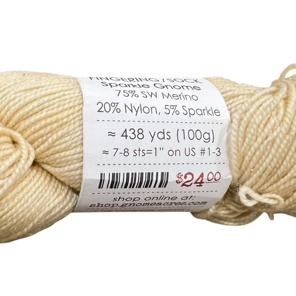GnomeAcres Fingering/Sock Yarn 438 Yds 100g Butter Cow 75% SW Merino 20% Nylon 5 - Picture 4 of 4